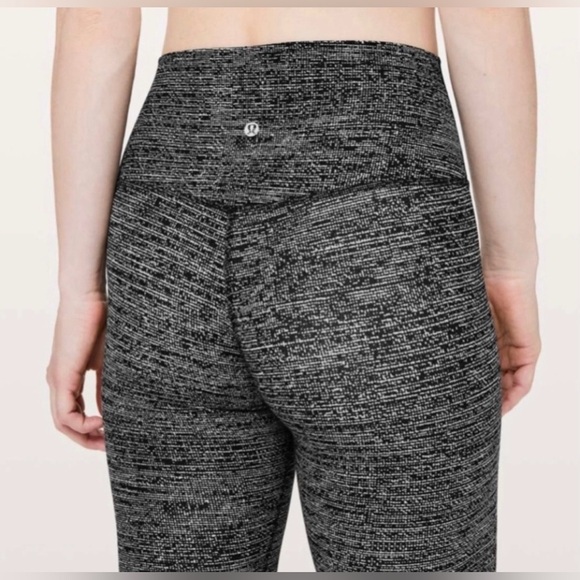 Lululemon Align Crop Pant Twillines Ice Gray/Black Size 4 - Picture 3 of 11
